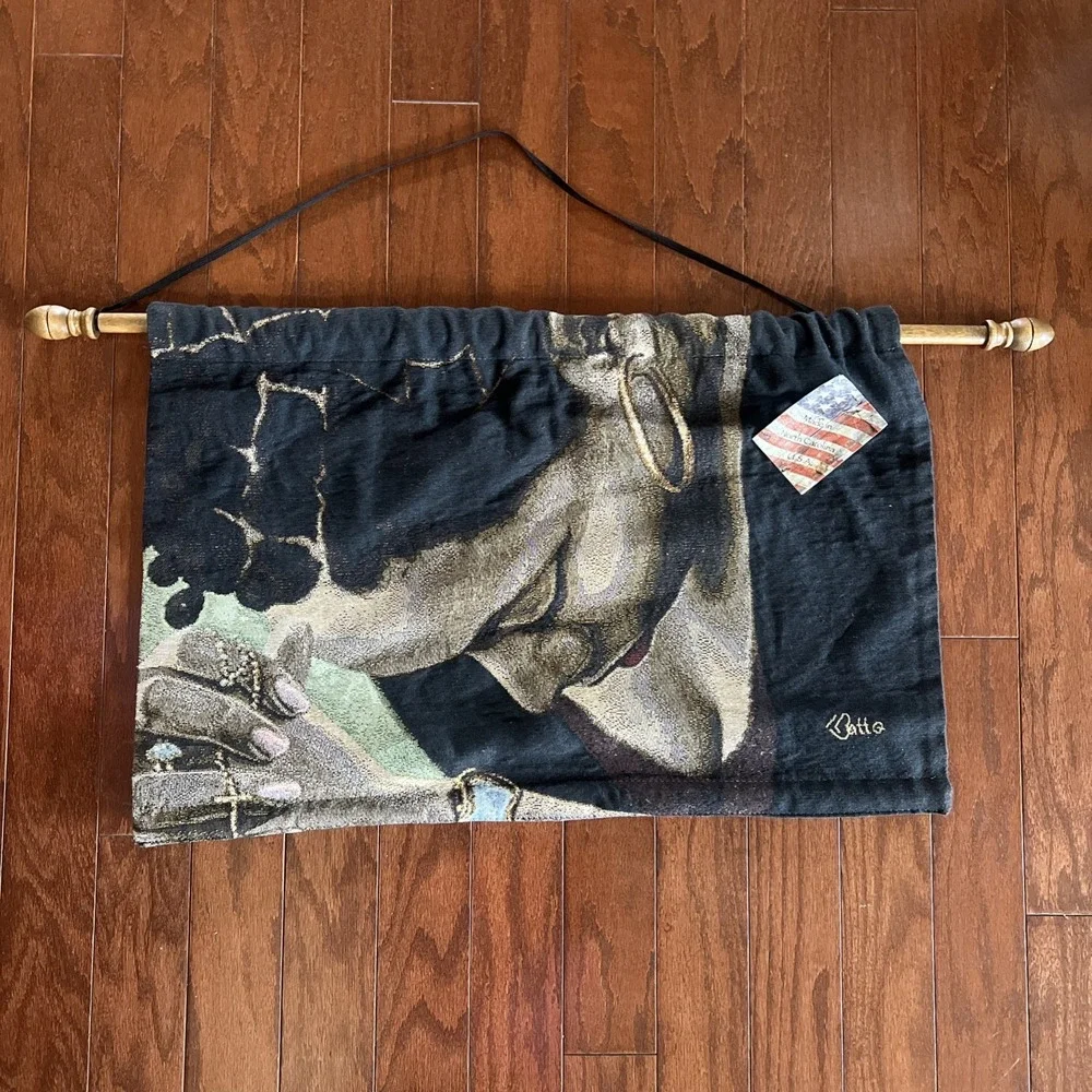 Wall Hanging Tapestry Time Well Spent Henry Battle Angel Woven  African Art